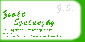 zsolt szeleczky business card